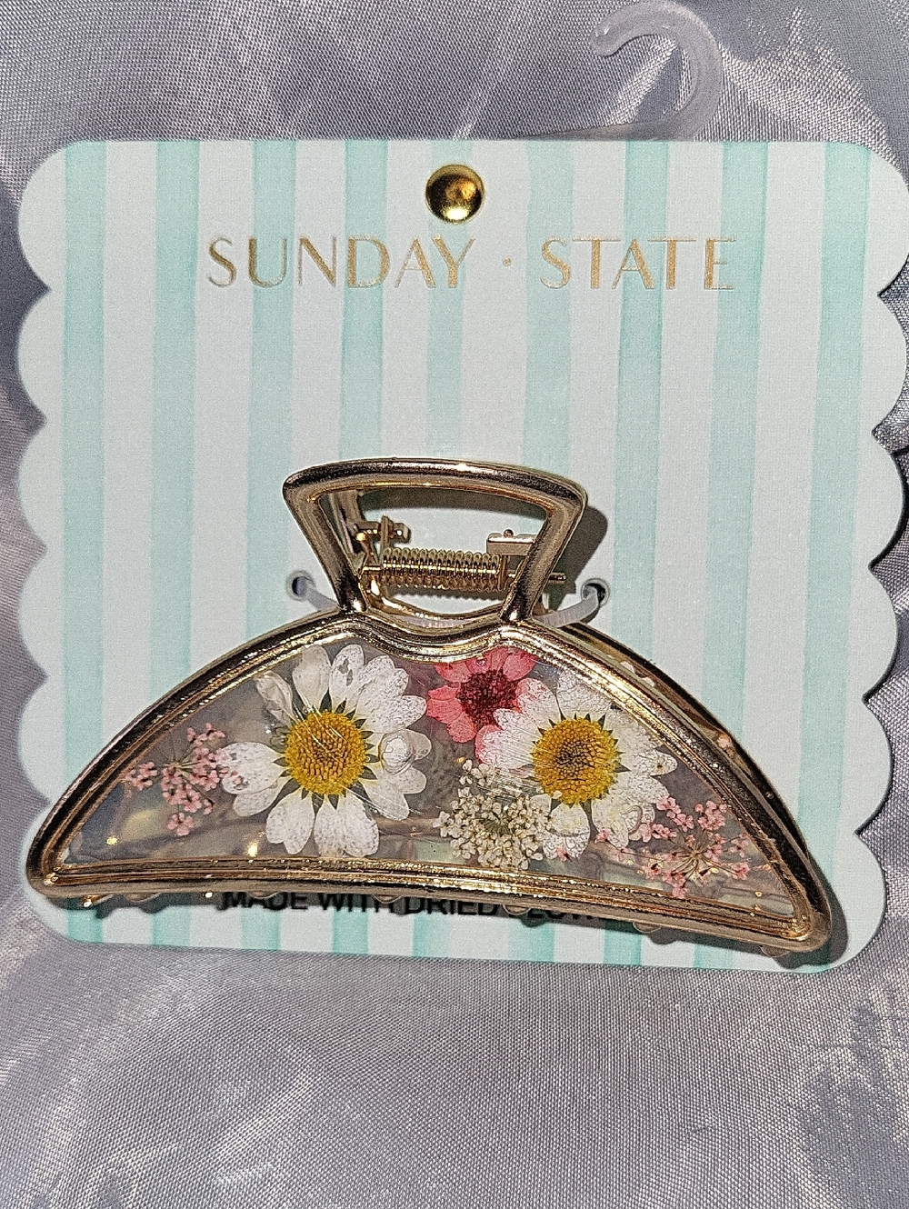 Sunday State Flower Hair Clip Bnwt LS